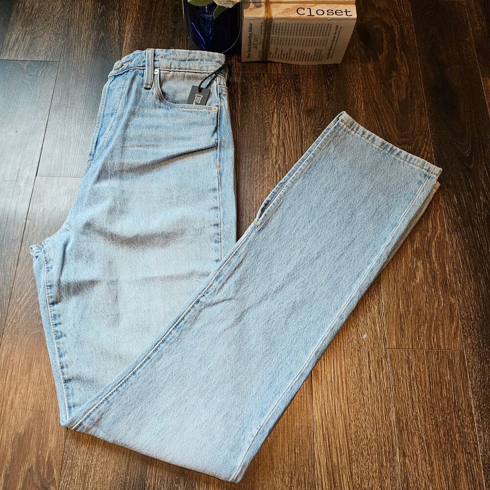 Blanknyc Jeans The Cooper Long Slim Straight Button Fly High Rise Jean 30 NWT